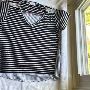 THML Striped Black and White Relaxed Tee